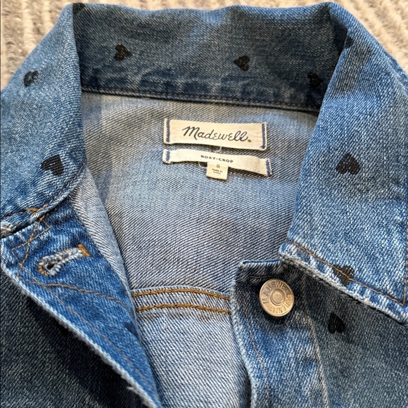 Madewell Jean jacket with hearts size small - Picture 2 of 2